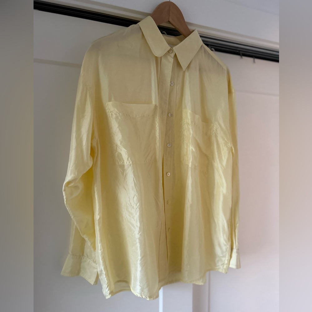 Aritzia Babaton Silk Shirt w/ Pockets